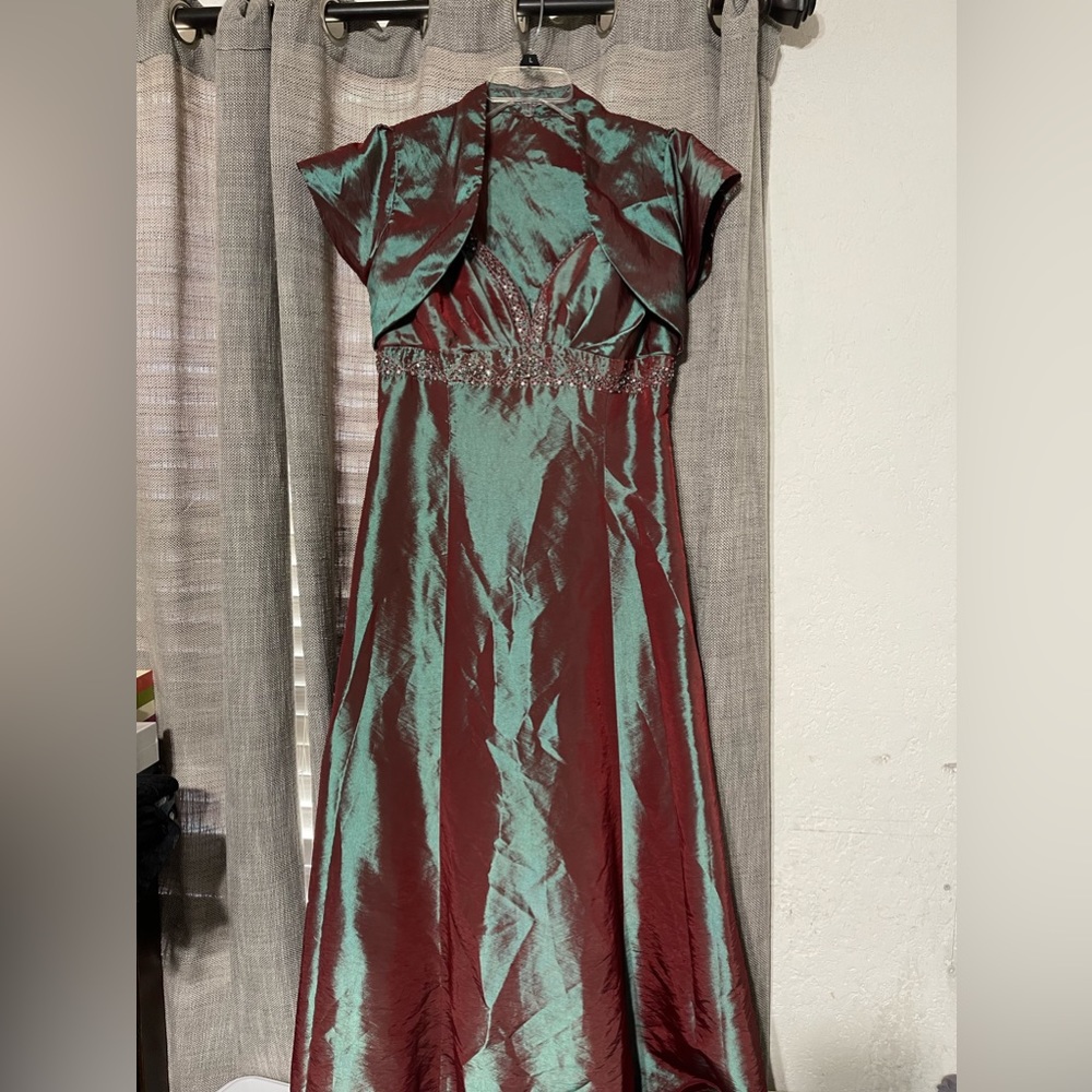 Cinderella Iridescent Plus Party Dress with Jacket/Cardigan